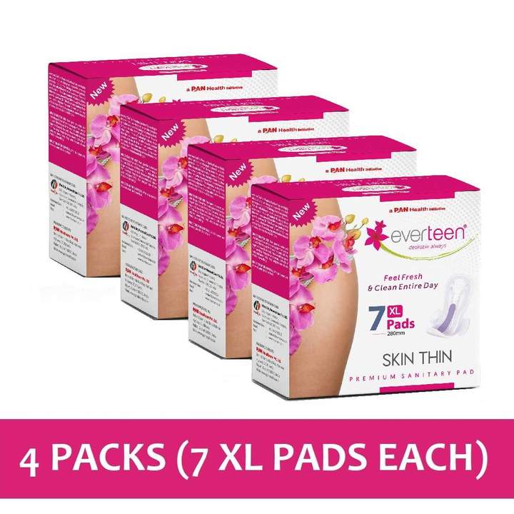 everteen SKIN THIN XL Sanitary Pads 7 x 4 Packs