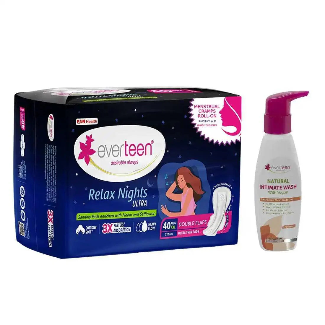 everteen-relax-nights-ultra-40-pads-and-yogurt-intimate-wash-105ml-everteen-neud-com-1